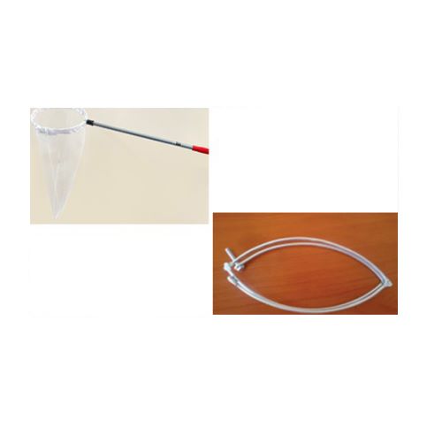 Insect Collecting Net With Aluminium Handle , Folding Ring