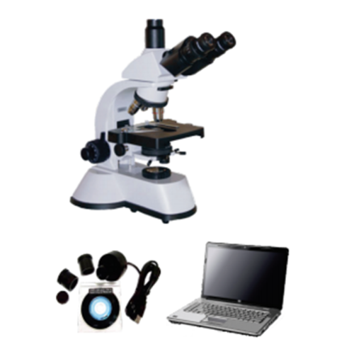 COMPOUND MICROSCOPE WITH USB CAMERA, MEASURING SOFTWARE & COMPUTER.